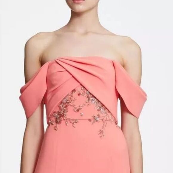 NWT Marchesa Notte Coral Gown SZ 6 - Picture 6 of 16